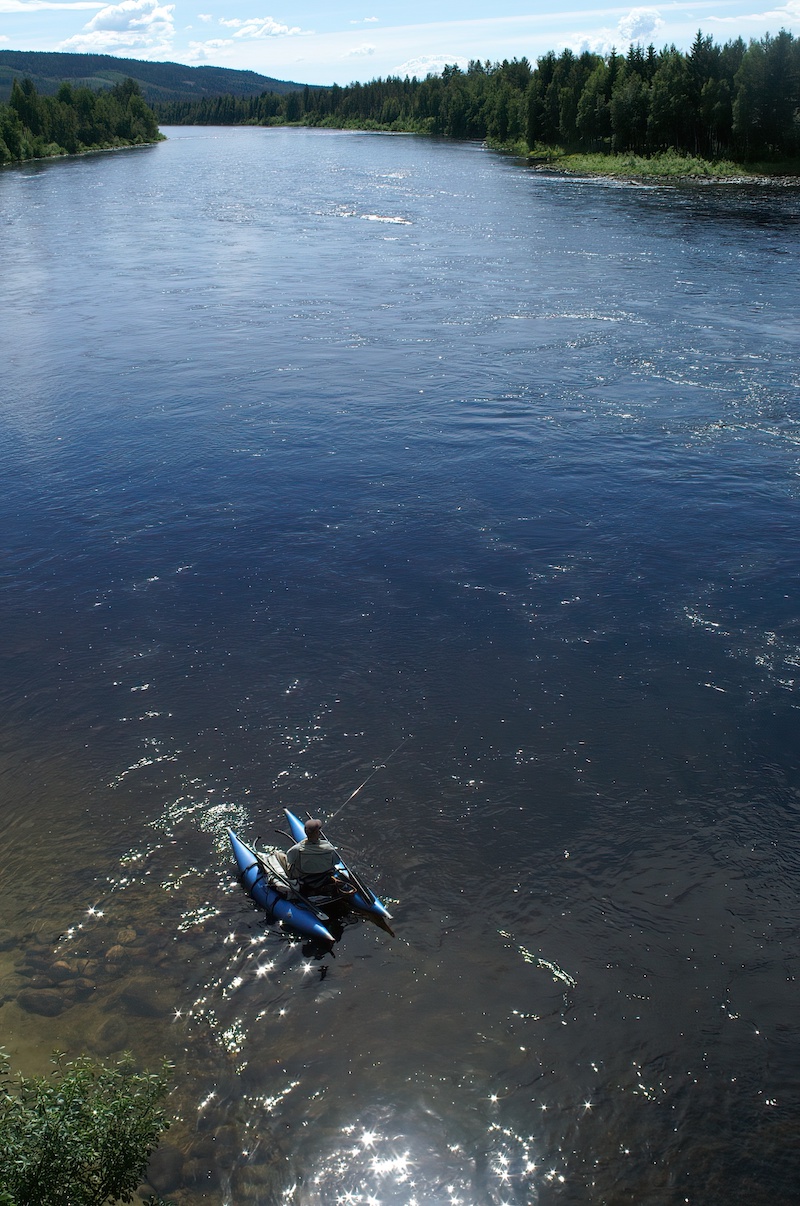 Glomma boats from bridge
