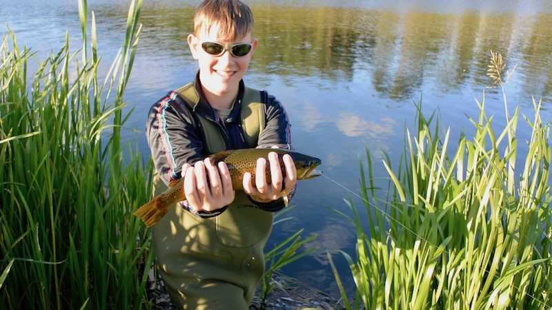 Bækørred 170730 milldam rasmus brown trout