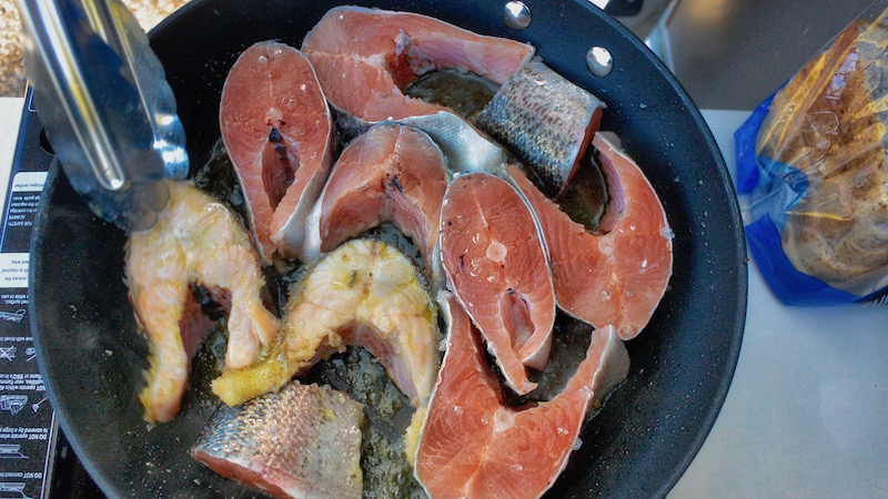 190102 lake rotoaire trout cooking