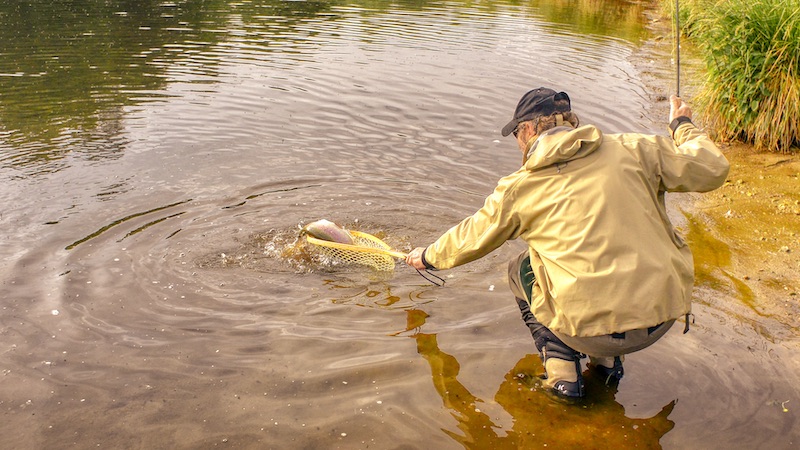 220606 mill lake trout net