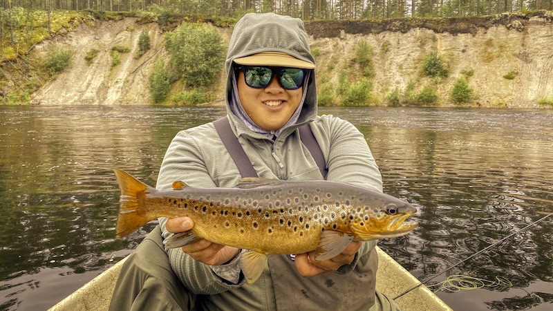 Ørred på streamer 220818 rena streamer trout