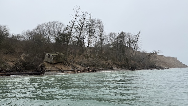 Jordskred ved Gjerrild Klint 250122 gjerrild jordskred