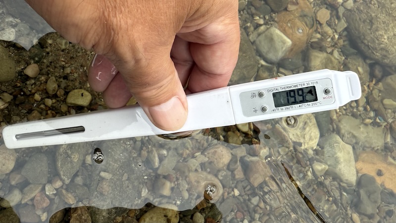 Vandtemperaturen ved Strømstad 250727 glomma vandtemp