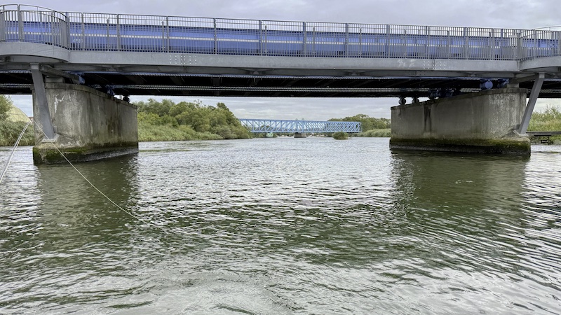Den Blå Bro og Gudenåen ved Randers 250831 gudenaa blue bridge