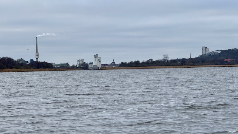 Randers set fra Dronningborg Bredning 251222 bredningen randers